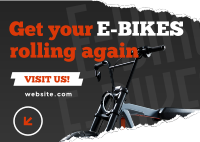 Rolling E-bikes Postcard Design