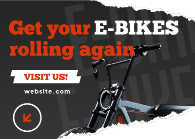 Rolling E-bikes Postcard Image Preview