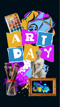 Art Day Collage YouTube Short Design