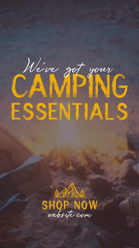 Camping Gear Essentials Facebook Story Design