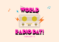 Radio Day Celebration Postcard Image Preview