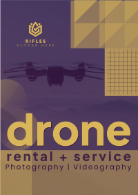 Geometric Drone Photography Flyer Design