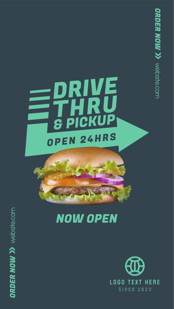 Fast Food Drive-Thru Instagram Story Design Image Preview