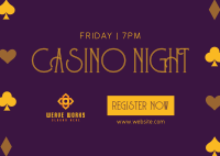 Casino Night Elegant Postcard Image Preview