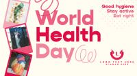 Retro World Health Day Facebook event cover Image Preview