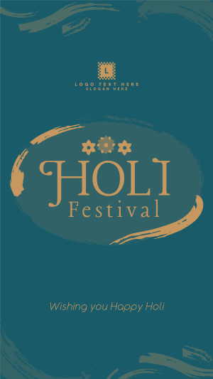Brush Holi Festival Facebook story Image Preview