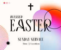 Easter Sunday Service Facebook Post Design