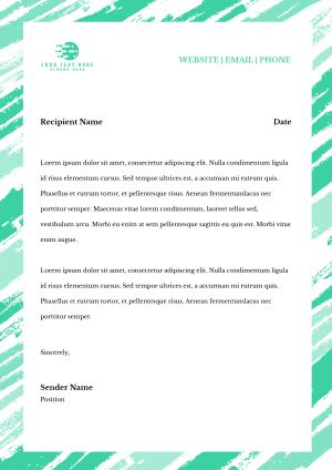 Flashy Brush Strokes Letterhead Image Preview