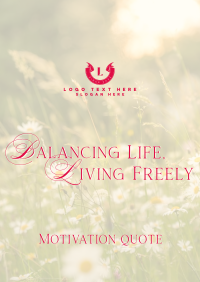 Balanced Life Motivation Poster Design