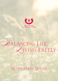 Balanced Life Motivation Poster Image Preview