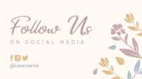 Floral Follow Us Facebook event cover Image Preview