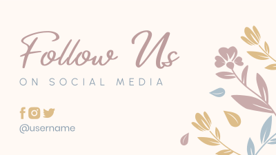 Floral Follow Us Facebook event cover Image Preview