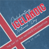 Geometric Icelandic National Day Linkedin Post Image Preview