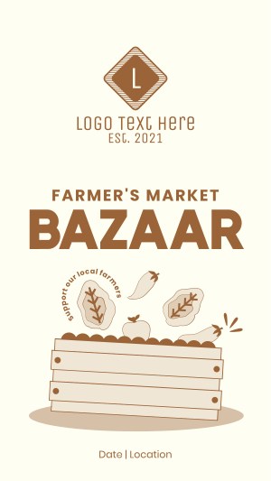 Farmers Market Instagram story