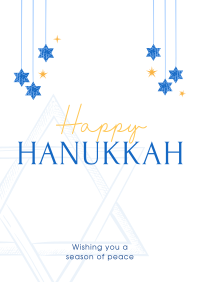 Simple Hanukkah Greeting Poster Image Preview