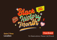 Multicolor Black History Month Postcard Design