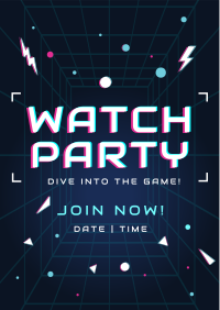 Futuristic Watch Party Flyer Preview