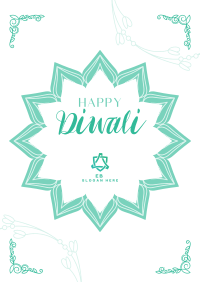 Ornamental Diwali Greeting Poster Design
