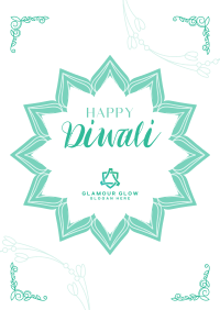 Ornamental Diwali Greeting Poster Image Preview