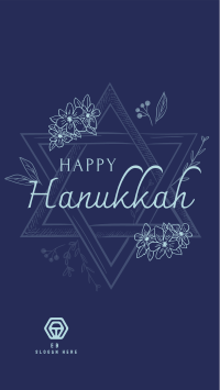 Hanukkah Star Greeting Instagram Story Design