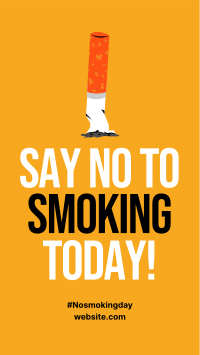 No To Smoking Today Facebook Story Design