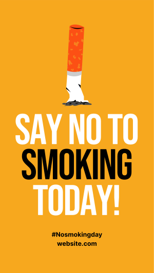 No To Smoking Today Facebook story Image Preview