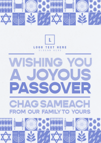 Abstract Geometric Passover Flyer Design