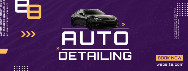 Auto Detailing Facebook Cover Design Image Preview