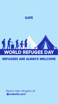 Welcome Refugee Day Facebook story Image Preview