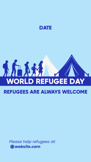 Welcome Refugee Day Facebook story Image Preview