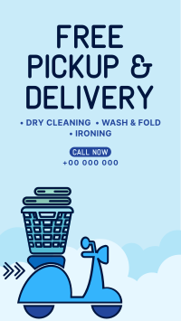 Laundry Pickup and Delivery TikTok Video Design