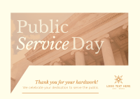 Public Service Day Postcard Design