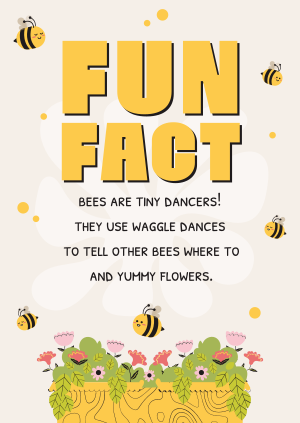 Bee Day Fun Fact Poster Image Preview