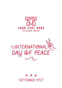 International Day of Peace Scribble Poster Design