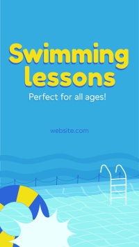 Swimming Lessons Instagram Story Design