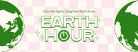 Earth Hour Retro Facebook Cover Design
