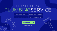Simple Plumbing Service Facebook Event Cover Preview