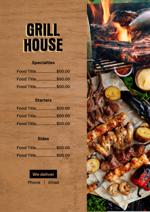 Rustic Wood Menu Image Preview