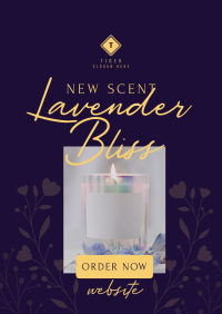 Lavender Bliss Candle Flyer Image Preview