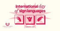 International Day of Sign Languages Facebook ad Image Preview