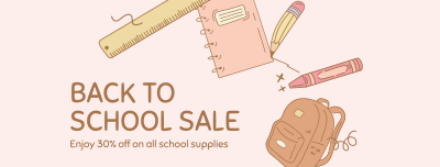 Back to School Sale Facebook cover Image Preview