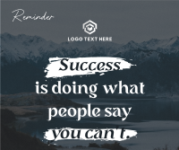 Success Motivational Quote Facebook Post Design
