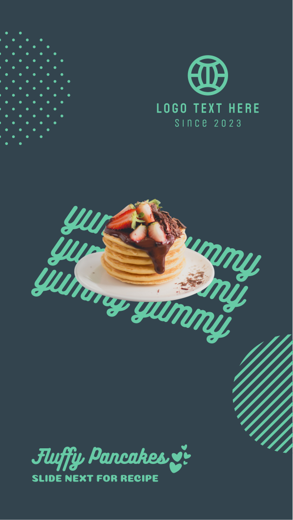 Yummy Fluffy Pancakes Instagram Story Design