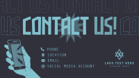 Quirky and Bold Contact Us Facebook Event Cover Preview