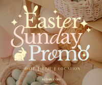 Modern Nostalgia Easter Promo Facebook Post Design