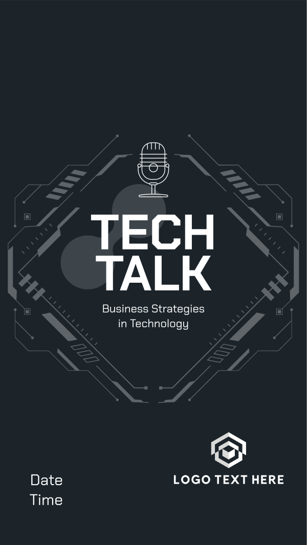Tech Talk Podcast Facebook Story Design