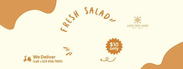 Fresh Salad Delivery Facebook Cover Design Image Preview