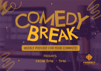 Comedy Break Podcast Postcard Image Preview