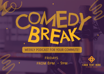 Comedy Break Podcast Postcard Image Preview