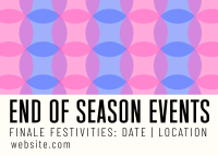 Modern Agnostic Season End Events Postcard Design